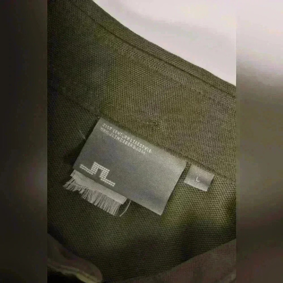 J.LINDEBERG Taupe Beige Polyester Stretch  Performance Golf Pocket Polo Large - Picture 6 of 10